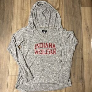 Indiana Wesleyan University Gray V-Neck Sweater